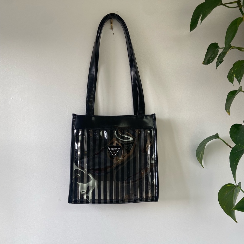 90s transparent guess bag
